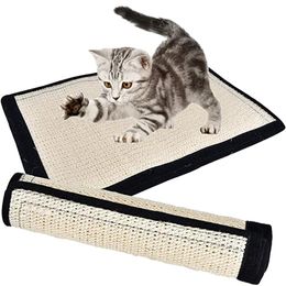 Scratchers 4 Styles Cat Scratcher Paw Pad with Invisible Nail Furniture Sofa Protector Kitten Sisal Scratching Mat for Cat chair Protection