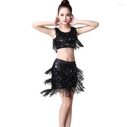 Stage Wear Women's Latin Dance Costumes Salsa Rumba Cha Performance Party Ballroom Suit 3pcs Tops Skirt Gloves