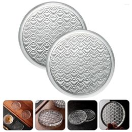 Table Mats 2pcs Decorative Tabletop Modern Round Drinking Coasters Dining Cup Household