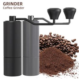 Grinders Manual Coffee Grinder Portable Coffee Beans Mill Machine Stainless Steel Grinding Core Aluminium Cafe Hand Coffee Maker