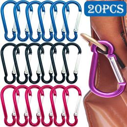 5 PCSCarabiners 20PCS Aluminum Carabiner Key Chain Clip Outdoor Camping Keyring Snap Hook Water Bottle Buckle Travel Kit Climbing Accessories P230420