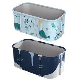 Bathtubs Folding Bathtub Adult Household Bath Double Foldable Bath Tub Portable Peach Skin SPA Bath Tub With Lid Home Sauna