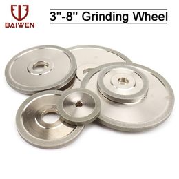 Slijpstenen 3/4/5/6inch Electroplated Flat Diamond Grinding Wheel 60mm150mm Metal Milling Sharpener Grinder Accessories 100/150/180#