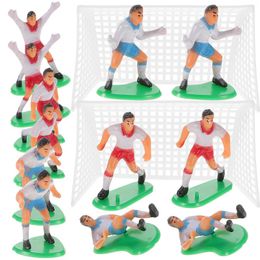 Festive Supplies Cake Soccer Topper Football Cupcake Decorations Theme Birthday Sports Party Toppers Figurines Decor Miniature Ornament