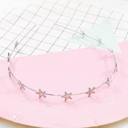 Hair Clips 2023 Japan And South Korea Trendy Star Shaped Hoop With Golden Bright Piece Headband For Woman Cute Head Jewellery Gift.