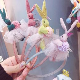 Hair Accessories Boutique 12pcs Fashion Cute Tulle Pom Sticks Lace Skirt Hairbands Princess Headwear Girls