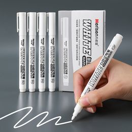 Markers 3pcs White Pen Alcohol Paint Oily Waterproof Tire Painting Graffiti s Permanent Gel for Fabric Wood Leather 230503