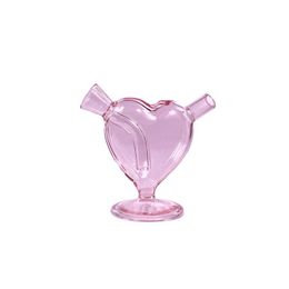 Latest Pink Pyrex Thick Glass Pipes Bubbler Filter Portable Dry Herb Tobacco Preroll Rolling Cigarette Cigar Holder Innovative Design Love Smoking DHL Free