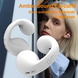 Ambie Sound Earcuffs için Cep Telefonu Kulaklıklar 1 Kulak Küpe Kablosuz Bluetooth Auriculares Kulaklık TWS Sport Earbuds 230503