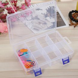 Gift Wrap 8 Grids Small Parts Organizer Plastic Box Storage Container Craft Clear Boxes Ornament Tackle Bead