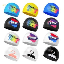 Swimming caps High Elastic Silicone Swim Cap for Adults 3D Ergonomic Waterproof Swimming Cap XX J230502