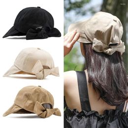 Wide Brim Hats Portable Cotton Big Fisherman Cap Anti-UV Women Girl Bows Bucket Hat Sun Visor Baseball