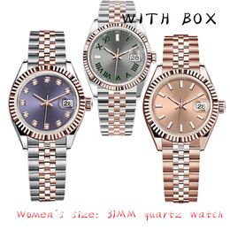 Women's Watch Design Watch Women's Quartz Rose Gold Size 31MM Sapphire Glass Waterproof Montres pour days Women's Classic Watch