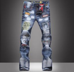 Sweatpants High Quality 2022 Fashion Brand Jeans Men Homme Cotton Street Dance Hip Hop Spot Male Cowboy Ripped Straight Trousers Hole HOT