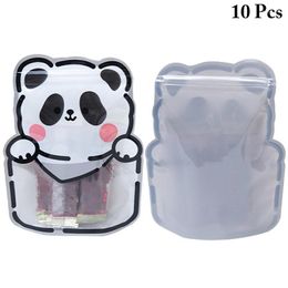 Gift Wrap 10pcs Candy Bags Cartoon Animal Printing Zip Airtight Treat Cookie Chocolate Party Supplies Children's Gifts