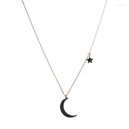 Pendant Necklaces 2023 Simple Star & Moon Necklace For Women Bijoux Maxi Statement Collier Fashion Jewellery Sweater Chain