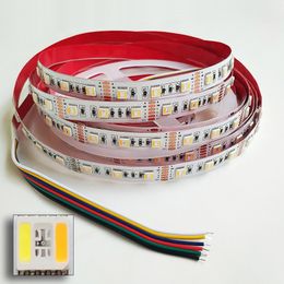 12V 24V SMD 5050 RGBCCT LED Flexible Strip Light Tape Ribbon 5 IN 1 RGB CCT IP20 Non Waterproof Indoor Color Changing