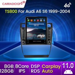 9.5 Inch Tesla Screen 128G 4G LTE GPS Navigation for Audi A6 C5 S6 RS6 1997-2004 Car dvd Radio Multimedia Android 11 Carplay Auto