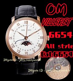 OM 6654 VILLERET Perpetual Calendar Luxury Men's Watch Cal.6654 Automatic Mechanical movement with 316L fine steel case 40mm.gold white