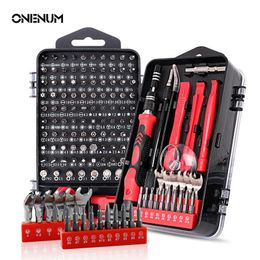 Schroevendraaier ONENUM 138/115 Screwdriver Set Precision Torx Screw Driver Magnetic Bits Kit For Damaged Screw Extractor Household Repair Tools