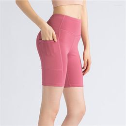 Active Shorts Spring Summer Yoga Women High Waist Side Pocket Quick Dry Stretch Tight Push Up Running Fitness Women's Leggings Gym Pant