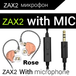 QKZ ZAX2 In Ear Earphones Dynamic technology 1DD HIFI Bass Metal Earbuds Sport Noise Cancelling Headset Monitor Cell Phone Earphones
