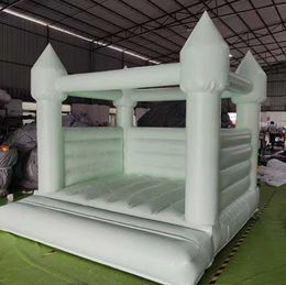 10x10ft Commercial White bounce house Macaron Colours Inflatable Wedding Bouncy Castle Jumping Adult Kids Bouncer Castle for Party with blower free