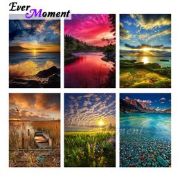 Stitch Ever Moment Diamond Painting Tree River Star Artwork 5D DIY Mosaic Full Square Picture Of Rhinestone Diamond Embroidery ASF2062