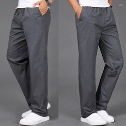 Men's Pants Cargo Loose Business Casual Trousers Breathable Straight Overalls Man Elastic Tactical Joggers Male Streetwear