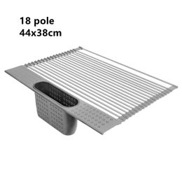 Organisation Dish Drainers For Kitchen Counter Over Sink Dish Drying Rack Over The Sink Roll Up Rack for Kitchen Sink 12 Pole and 18 Pole