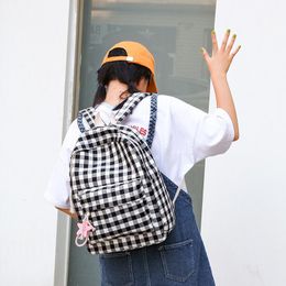 Backpack Mori School Bag Middle Student Harajuku Plaid Small Fresh Girl Shoulder Female