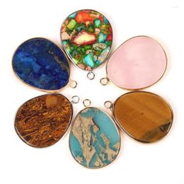 Pendant Necklaces Natural Stone Charms Drop Round Shape Pendants For Jewellery Making Diy Crafts Necklace Earring Accessories Dhgarden Dhhks