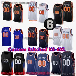 Custom Stitched XS-6XL Basketball Jersey 11 JalenBrunson 9 RJBarrett 30 JuliusRandle 4 DerrickRose 23 MitchellRobinson JoshHart ObiToppin QuentinGrimes Jerseys