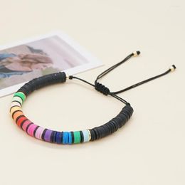Strand Shinus Adjustable Bracelet Jewellery Black Polymer Clay For Women Accessory Pulsera Mujer Moda 2023 Est