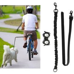 Leads Outdoor Exercise Adjustable Removable Leash Hands Free For Bicycle Dogs Walking Leash Harness Collar Run Pet Product Supplies