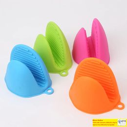 Candy Colors Kitchen Silicone Heat Resistant Gloves Microwave Oven Mitt Insulated Nonslip Glove Cooking Baking Oven Mitts