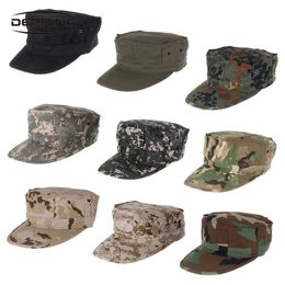 Outdoor Hats Military Camouflage Octagon Hat Army Ranger RipStop Soldier Cap Multifunction Fishing Hiking Camping Training Hats Caps J230502