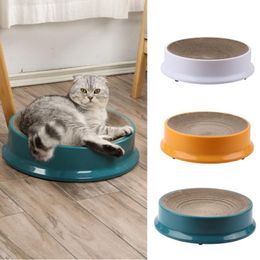 Scratchers Cat Scratching Board Toy Round Funny Claw Grinder Corrugated Paper Kitten Bed Wearresistant Scratcher Can Replace Nest for Cats