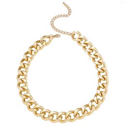 Chains Women's Thick Chain Necklace Adjustable Comfortable Wear Alloy Necklaces For Daily Outfit Matching Ly