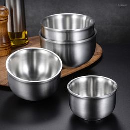 Bowls Double-layer Heat Insulated Stainless Steel Soup Rice Salad Fruits Instant Noodles Bowl Kitchen Tableware Multi-size