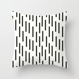 Pillow Case Black & White Geometry Cushion Cover Small Throw CasePillowcase Sofa Square 45cmx45cm