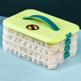 Organization Dumplings Box Special Storage Box Refrigerator Dumpling Freezing MultiLayer Frozen QuickFrozen Dumpling Box Crisper Food Grade