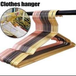 Organisation 10pcs Clothes Hangers Heavy Duty Strong Metal Hangers Space Saving Suit Hangers for Closet Clothing Shirt Clothes Drying Rack