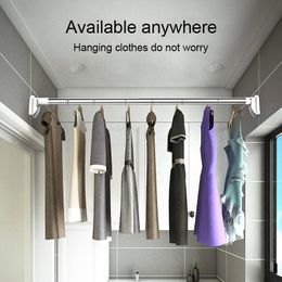 Organisation Telescopically Adjustable Curtain Bar Wardrobe Clothes Rail Towel Hanging Bar Shower Curtain Rod Stainless Steel Drying Rack