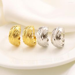 Hoop Earrings Fashion Metal Gold Sliver Color Jagged Round For Women Accessories Retro African Party Jewelry