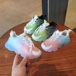 Athletic Outdoor Luminous Jelly Light Up Sneakers Breathable Mesh Kids Girls Shoes Boys