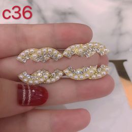 2023 Luxury Style Pearl Dangle Earring Women Love Gold Plated Earrings Vintage Jewelry Brand Fashion Womens Love Jewelry Classic Gifts Earrings Wholesale