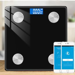 Scales Smart Electronic Scales Fashion Digital Body Weight Bluetooth Scale Body Fat Water Content Testing Scales LCD Display Glass