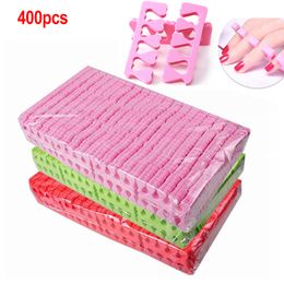 Toe Separators 400pcs Nail Art Toes Separators Sponge Fingers Separators Soft Gel UV Tools Polish Manicure Pedicure Toe Corrector Nail Art Tool 230428