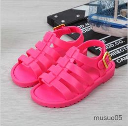 New Mini Brazil Boys Girls Flox Jelly Children'S Shoes Roman Hollow Breathable Sandals